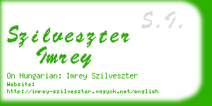 szilveszter imrey business card